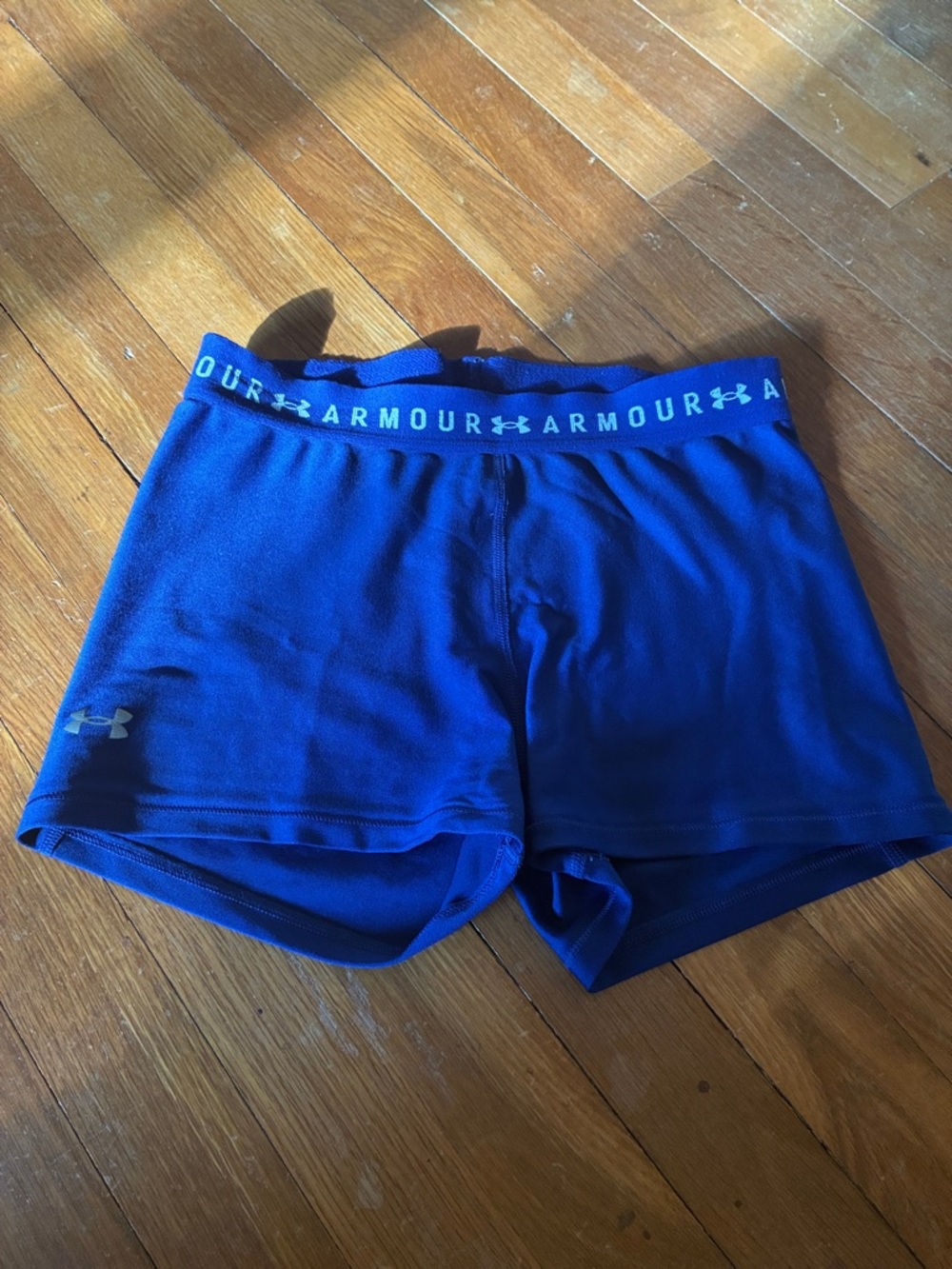 Under Armour Spandex Blue Biker Shorts